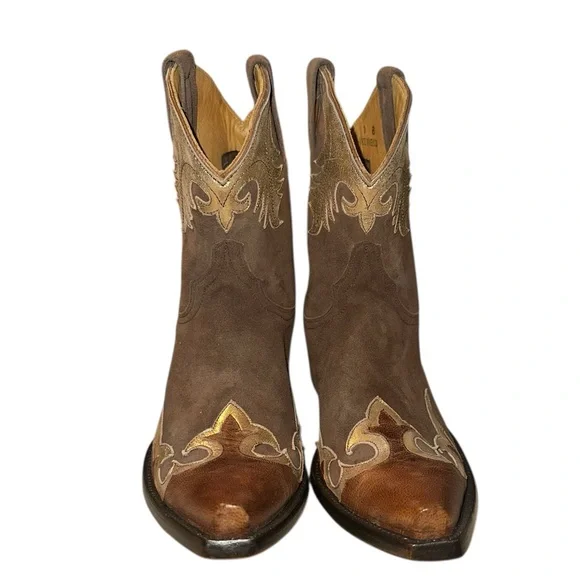 Old Gringo Women's Nevada Short Overlay Suede Western Boots Size 9 - Picture 4 of 11